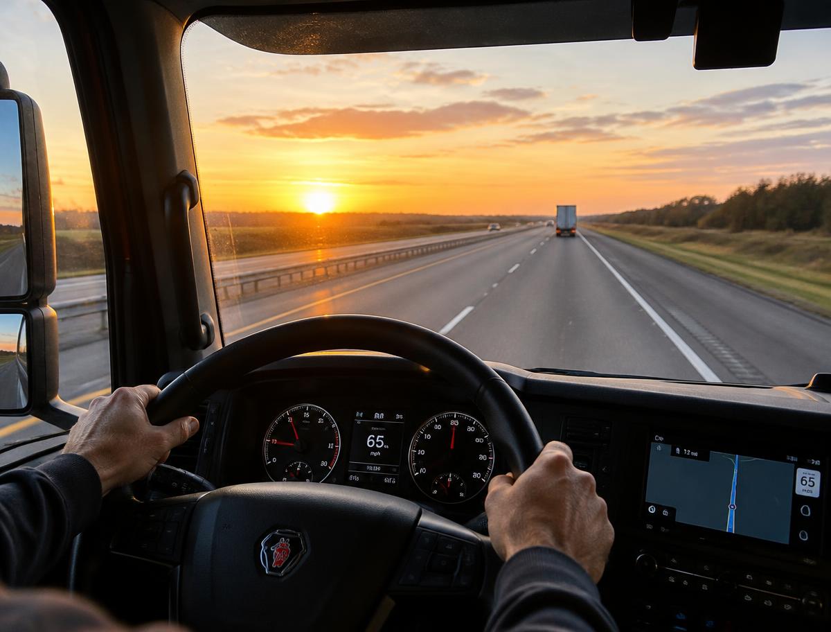 Interior of a GTL truck cab